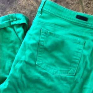 Green Capri Jeans